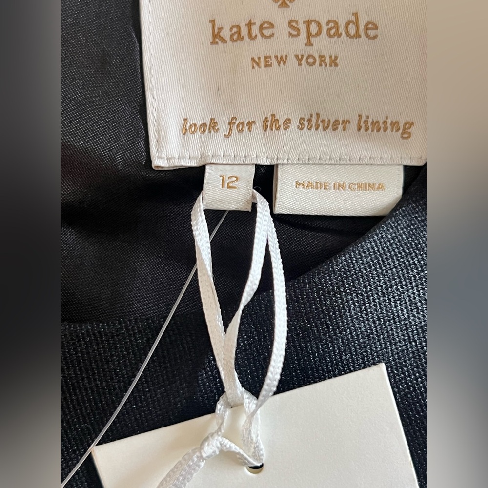 NWT Kate Spade Black Sleeveless Open back Peek-a-boo Sheath Dress Size 12 - Picture 7 of 9